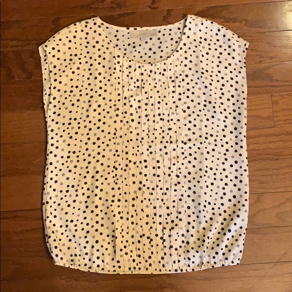 LOFT Cream with Gray and Black Accents Sz SP